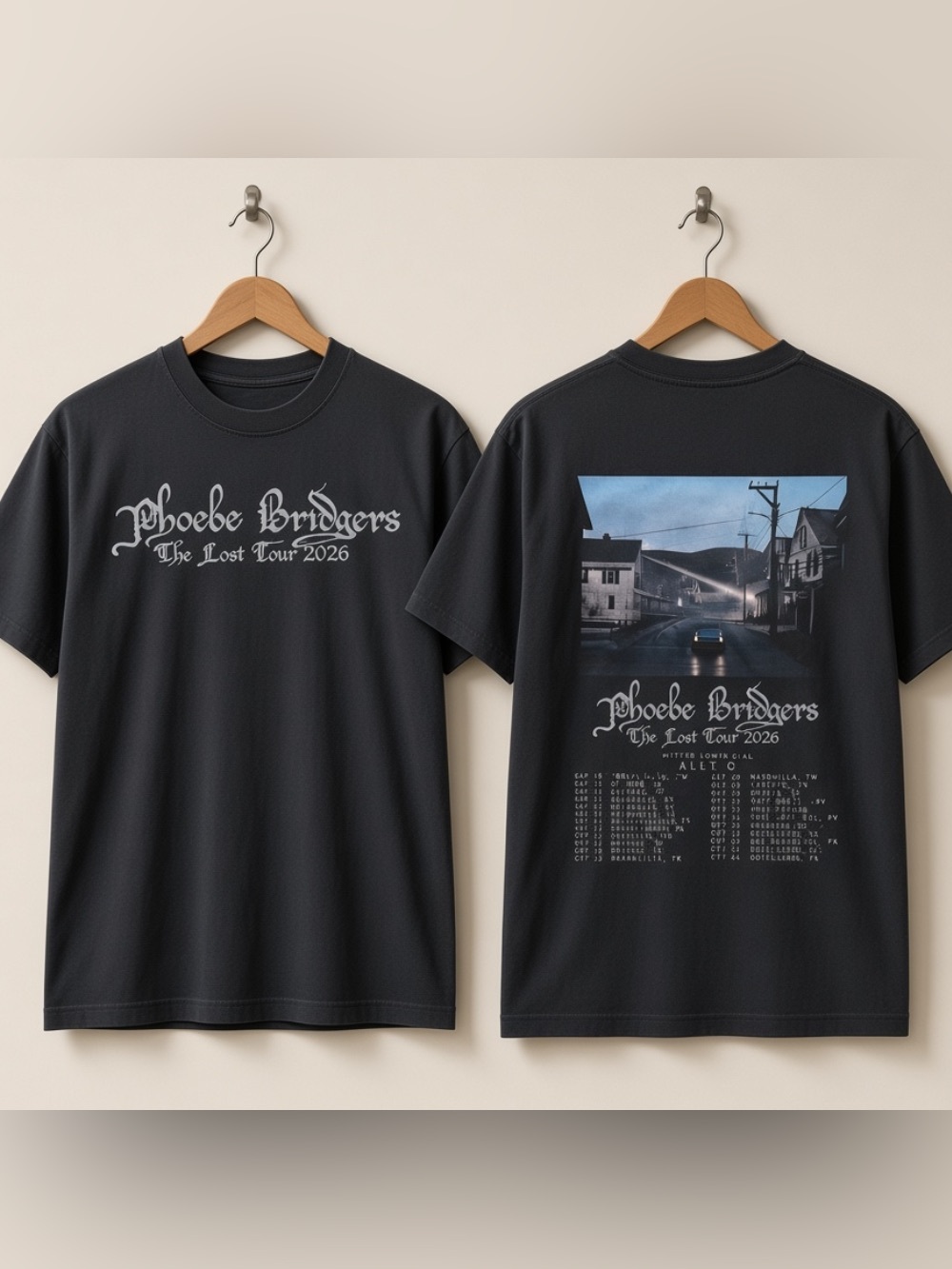 Phoebe Bridgers The Lost Tour 2026 Indie Music Concert Tour T-shirt